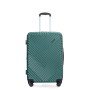 Expandable 3 Piece Luggage Sets PC Lightweight Suitcase with Two Hooks, Spinner Wheels, TSA Lock, (20/24/28), Green